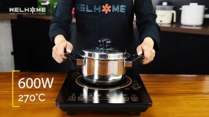 Kompor Listrik Induksi 600W WELHOME WKL-02 Smart Chip Serbaguna | Tahan Air | Otomatis Mati | Pengatur Timer | Bahan Alas Dari Kaca Kristal | Layar Digital Display Sentuh | Terdapat Kipas Pendingin - FAMOUS STAR SHOP