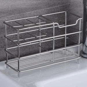 Tempat Sikat Gigi Tempel Dinding Stainless Rak Sikat Gigi Odol Tempat Toothbrush Toothpaste
