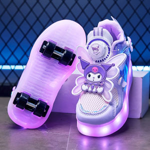SHIWU | Kuromi Style Spring Girls Adjustable Roller Shoes