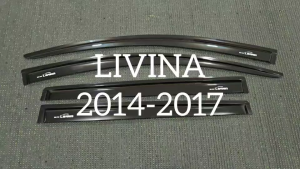 กันสาด คิ้วกันสาด กันสาดประตู คิ้ว ดำทึบ Nissan Livina 2014 2015 2016 2017 2018 2019 ใส่ร่วมกันได้ A