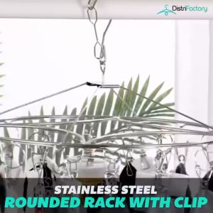 30 Clips Stainless Steel Laundry Drying Rack Clip and Drip Hanger Clothes Drying Hanger (Thicker Version)