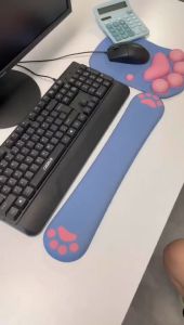 Cute Cat Paw Durable Memory Foam Wrist Rest Mouse Keyboard Pad with Wrist Support Durable Computer Cushion Support Pad Wrist