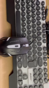 Bàn Phím cơ có dây có đèn đủ màu Chuột siêu mượt SURMT màu đen giá rẻ cho máy tính bàn laptop văn phòng