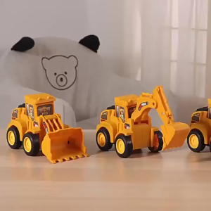 4PCS Construction Car Toys Set Model | Excavator Mixer Dump Truck Bulldozer | Engineering Vehicles Gift for Boy Kids | Children Gift | Self Paste Cute Stickers Toy Car