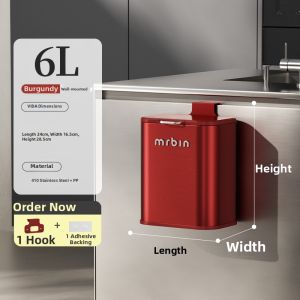 MR.Bin | Elegant Wall-Mounted Kitchen Trash Can Easy Access