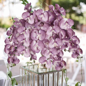 Artificial Flowers Butterfly Orchid Home Room Decora Festival Wedding Wreath Outdoor Garden Yard Bridal Bouquet DIY Garland Gift