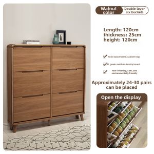 Vintage Style Slim Flip Shoe Rack
