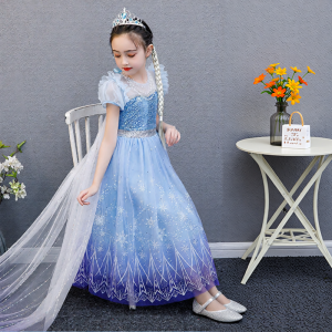 Halloween Birthday Elsa Anna Princess Dress