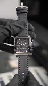 Jam Tangan Pria Alexandre Christie Chronograph AC 6182 GCLTBBA Black Dial Black Leather Strap