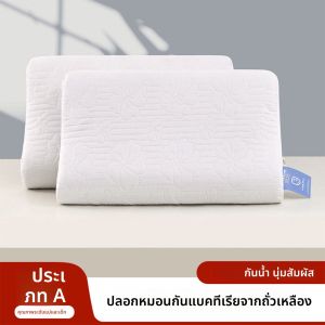 JIFANPAUL | Anti-Saliva Latex Pillowcase Memory Foam Pillow Insert Set