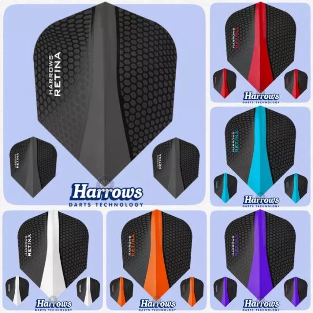 Lot De 15 Ailettes De Fléchettes Harrows Retina – 100 Microns, Forme Standard, Extra Résistantes