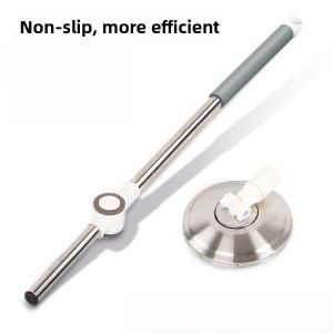 Universal Rotating Mop Pole 2025 New Home Automatic Single Pole Mop Bucket Duster Cloth Stainless Steel Fiberglass Handle