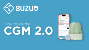 BUZUD Glucose Monitoring System Sensor - Wireless App Compatible Real-Time Tracking Easy to Use Portable.