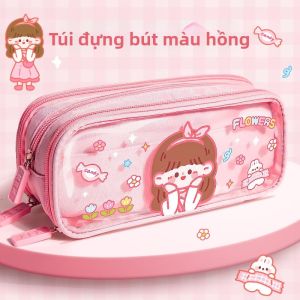 JUANSE | Bao Đựng Bút Đa Năng Trong Suốt Dễ Thương