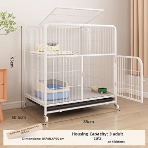 Extra Large Space Cat Cage with Toilet