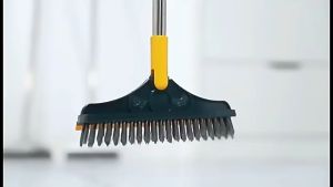 Long Handle Cleaning Brush Upgraded Double-Sided Seam Tile Floor Scrub Toilet Brush Gap Cleaning Brush No Dead Corner Groove Brush for Bathroom Corner Scrubber 3 in 1 Rotating Long Handle Cleaning Brush