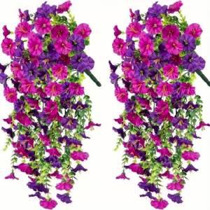 1Pcs Artificial Flowers 75CM Hanging Fake Plant for Home Decor Garden Wedding Decoration Flower Basket Garland Wall Accessories