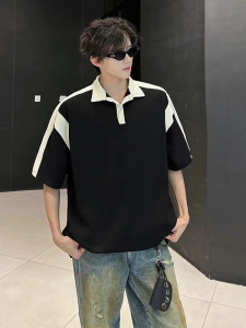 Áo Thun Polo Cổ Bẻ Tay Ngắn Mùa Hè Thường Ngày Thể Thao Rộng Rãi Cho Thanh Thiếu Niên Cỡ Lớn 300 Pound Thiết Kế Màu Sắc