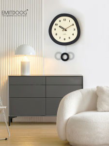 EMITDOOG นาฬิกาตั้งโต๊ะแบบติดผนังที่ไม่ต้องเจาะ ดีไซน์เรียบง่าย หรูหรา สำหรับห้องนั่งเล่น ร้านอาหาร บ้าน วัสดุไม้ที่นำเข้ามาในประเทศ