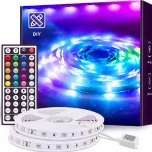 RGB LED Light Strip 2835 USB Control 44 Keys Colorful Lighting Tape Lamp for Room Wall TV Backlight Home Festival Decoration
