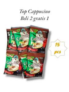 Top cappucino 1 renceng isi 15 sachet