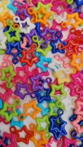 จี้ ลายดาว 50ชิ้น/คละสี จี้อะคริลิค 15*20mm. อุปกรณ์ตกแต่งงานประดิษฐ์งานฝีมือ