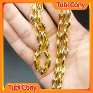 Dây chuyền nam  mạ vàng D1511-242-DX-  Tubi Cony khóa hộp mạnh mẽ phong cách hiện đại - Mang đi chơi đi tiệc rất đẹp