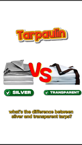 Heavy-Duty Trapal Waterproof Tarpaulin Rain Wind Dust Protection Clear Plastic Cover Durable Silver Tarp with Eyelets