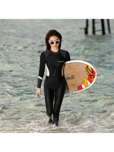 2024 New Womens One-Piece Long Sleeve Wetsuit Quick Dry Conservative Slimming Jellyfish Suit for Snorkeling And Swimming