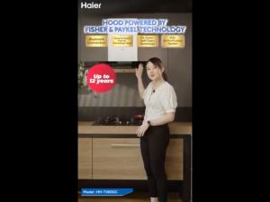 Haier HH-T900GC 2000 m3/hr SIRIM LED Lamp Heat Auto Clean Bluetooth Gesture Wave Control DD Inverter DC Motor Wall Mounted Kitchen Hood Cooker Hood