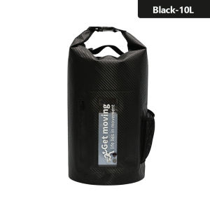 10L/20L Carbon Fiber Waterproof Dry BagHand-Held Bucket Bag Waterproof Bag Beach Drifting Swimming Bag Outdoor Backpack