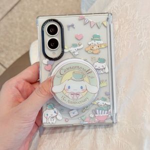 Sanrio | Ốp Điện Thoại Samsung Galaxy Z Fold 8 Ultra Z Fold 7 Hình Chú Chó Sanrio Yugui Dễ Thương Hoạt Hình Nam Châm Kèm Móc Treo Chống Sốc Chống Xước