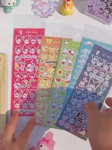 Cartoon Sticker Sanrio Laser Notebook Sticker Goo Card Sticker DIY Material Sticker Decorative Sticker TZ031