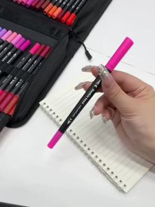 12/24/36pcs Double Ended Art Markers Set Brush & Fine Tip Coloring Pens for Students School Supplies