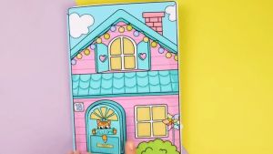 paper doll hollys house (Aksesoris Laminating 2 Sisi) mainan edukasi bongkar pasang