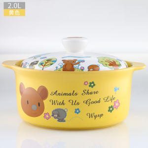 Adorable Ceramic Sand Pot High Temperature Resistant Stove Top Soup Making Rice Cooking Casserole Pot Heat Resistant Kitchenware