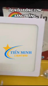 Đèn ốp nổi gắn trần 12W ánh sáng trắng tiết kiệm điện ánh sáng trắng dễ lắp đặt thay thế