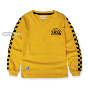 Baju Anak Laki Laki Lengan Panjang Umur 12 Tahun Kaos Distro Atasan Anak ORKIDS State Yellow