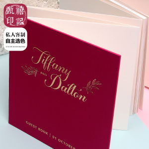 Zhenxi Mark Wedding Supplies Stylish Custom Wedding Signature Book Gilding Attendance Book Custom Gift Book Registration Book