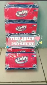 TISU JOLLY FACIAL 250 SHEET 2 PLY (PAKET 4 PACK)// TISU WAJAH //TISU MAKAN TERMURAH TERLARIS