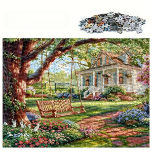 Swinging On Swing Outdoor Play Jigsaw Puzzle 500 1000 1200 2000pcs For Adults Puzzle Lovers Family Game Night Christmas Gift