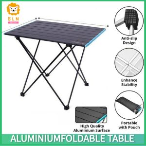 【Local Delivery】Foldable Camping Table Portable Folding Table Desk Camping Picnic Outdoor Mini Table Ultralight Aluminium Alloy
