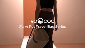 BlackMimi VOOCOO Fynn Pet Travel Bag - Backpack Style Leather Canvas Premium Portable Cat Carrier