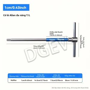 DGEV T/L Bộ Tua Vít Torx Loại T Allen Hex Wrench Chrome Spanner Dụng Cụ Cầm Tay Mở Rộng T-Socket Cờ Lê 2.5/3/4/5/6/8/10mm