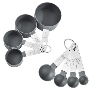 8PCS/set Stainless Steel Measuring Cup and Spoon Set with Scale for Accurate Baking and Cooking Grain Dessert Measuring Tools