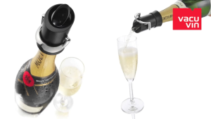 Vacu Vin Premium Champagne Bottle Stopper & Server - Preserve Bubbles for Up to a Week with Airtight Seal