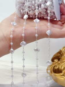 High Color Retention DIY Chain Pure Copper Shell Pearl Tassel Loose Chain Necklace Jewelry Material Sea Wind Comes in Letter