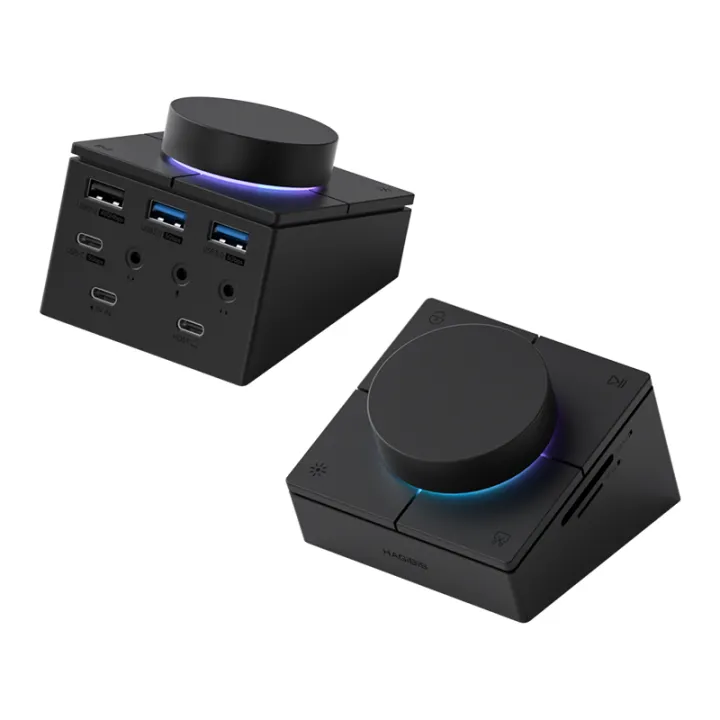 Hagibis | Hagibis Type-C Expansion Dock With Volume Adjustment Knob Switch USB Converter For Apple MacBook Thunderbolt 4 Laptop Desktop