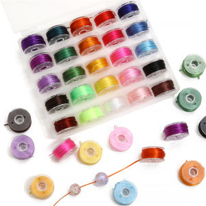 25 Rolls Box Set 0.5mm Colorful Super Elastic Crystal Beading Cord Thread DIY Jewelry Making Bracelet Necklace Stretch String Line