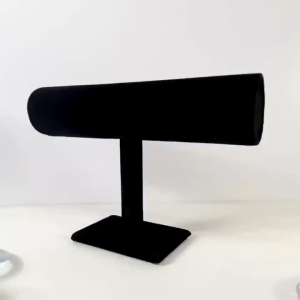 High Quality T-Bar Jewelry Display Stand Black Velvet Bracelet Necklace Bangle Stand Organizer Watch Rack